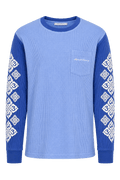 BLUE/BABY BLUE WAFFLE LONGSLEEVE